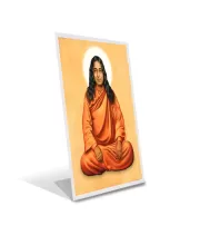 Car Desk/Table Top Paramahansa Yogananda Acrylic L-Style Photo Stand - 2.5x3.5 Inches, Compact And Stylish Spiritual Display (F6671)