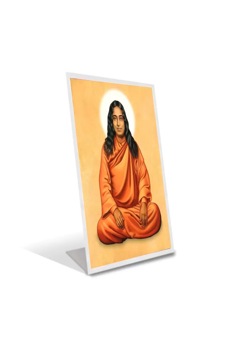 Car Desk/Table Top Paramahansa Yogananda Acrylic L-Style Photo Stand - 2.5x3.5 Inches, Compact And Stylish Spiritual Display (F6671)