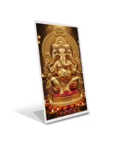 Car Desk/Table Top Lord Ganesha Acrylic L-Style Photo Stand - 2.5x3.5 Inches, Compact And Stylish Spiritual Display (F6672)