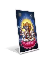 Car Desk/Table Top Panchmukhi Hanuman Acrylic L-Style Photo Stand - 2.5x3.5 Inches, Compact And Stylish Spiritual Display (F6673)