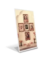 Car Desk/Table Top Kriya Yoga,  Paramahansa Yogananda  Acrylic L-Style Photo Stand - 2.5x3.5 Inches, Compact And Stylish Spiritual Display (F6681)