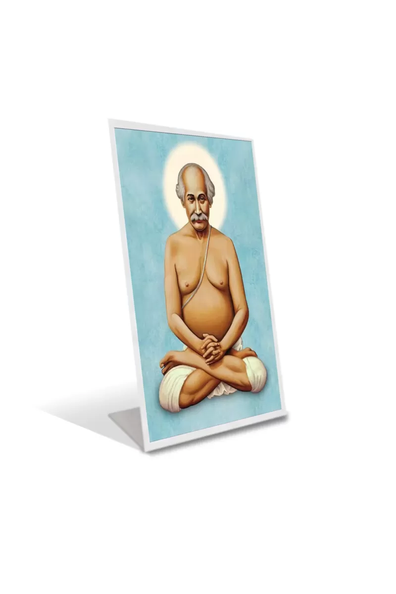 Car Desk/Table Top Lahiri Mahasaya Acrylic L-Style Photo Stand - 2.5x3.5 Inches, Compact And Stylish Spiritual Display (F6687)