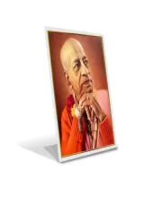 Car Desk/Table Top Bhaktivedanta Swami Prabhupada  Acrylic L-Style Photo Stand - 2.5x3.5 Inches, Compact And Stylish Spiritual Display (F6696)