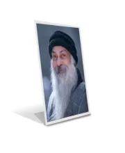 Car Desk/Table Top Osho Acrylic L-Style Photo Stand - 2.5x3.5 Inches, Compact And Stylish Spiritual Display (F6698)