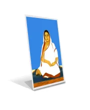 Car Desk/Table Top Sree Sree Baroma.  Acrylic L-Style Photo Stand - 2.5x3.5 Inches, Compact And Stylish Spiritual Display (F6708)