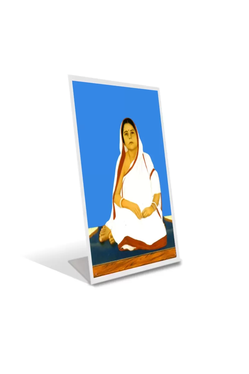 Car Desk/Table Top Sree Sree Baroma.  Acrylic L-Style Photo Stand - 2.5x3.5 Inches, Compact And Stylish Spiritual Display (F6708)