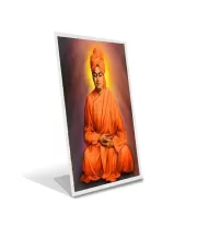 Car Desk/Table Top Sri Swami Vivekananda Acrylic L-Style Photo Stand - 2.5x3.5 Inches, Compact And Stylish Spiritual Display (F6709)