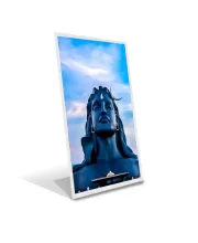 Car Desk/Table Top Adiyogi Shiva Acrylic L-Style Photo Stand - 2.5x3.5 Inches, Compact And Stylish Spiritual Display (F6710)