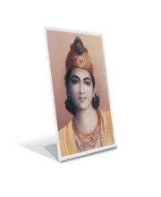 Car Desk/Table Top  Bhagavan Krishna Acrylic L-Style Photo Stand - 2.5x3.5 Inches, Compact And Stylish Spiritual Display (F6713)