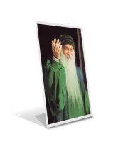 Car Desk/Table Top Bhagwan Shree Rajneesh Acrylic L-Style Photo Stand - 2.5x3.5 Inches, Compact And Stylish Spiritual Display (F6719)