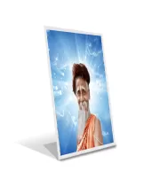 Car Desk/Table Top Sri Sri Sitaramdas Omkarnath Acrylic L-Style Photo Stand - 2.5x3.5 Inches, Compact And Stylish Spiritual Display (F6722)