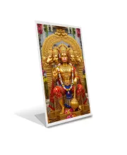 Car Desk/Table Top Panchmukhi Hanuman Acrylic L-Style Photo Stand - 2.5x3.5 Inches, Compact And Stylish Spiritual Display (F6726)