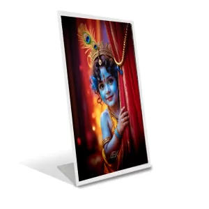 Car Desk/Table Top Divine Krishna Acrylic L-Style Photo Stand - 2.5x3.5 Inches, Compact And Stylish Spiritual Display (F6727) Car Desk/Table Top Divine Krishna Acrylic L-Style Photo Stand - 2.5x3.5 Inches, Compact And Stylish Spiritual Display (F6727)