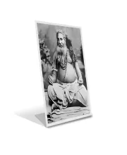 Car Desk/Table Top Bijoy Krishna Goswami Acrylic L-Style Photo Stand - 2.5x3.5 Inches, Compact And Stylish Spiritual Display (F6730)