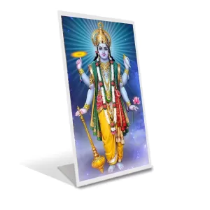Car Desk/Table Top God Vishnu Acrylic L-Style Photo Stand - 2.5x3.5 Inches, Compact And Stylish Spiritual Display (F6736) Car Desk/Table Top God Vishnu Acrylic L-Style Photo Stand - 2.5x3.5 Inches, Compact And Stylish Spiritual Display (F6736)
