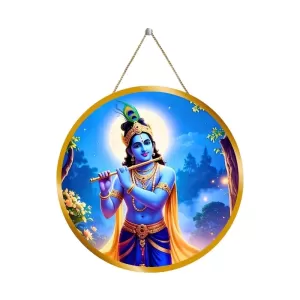Lord Krishna 12x12 Inch Round Religious Photo Frame | Spiritual Wall Decor For Home Temple, Pooja Room & Office | Divine Wall Art Picture For Worship, Meditation & Gift (F13068) Lord Krishna 12x12 Inch Round Religious Photo Frame | Spiritual Wall Decor For Home Temple, Pooja Room & Office | Divine Wall Art Picture For Worship, Meditation & Gift (F13068)