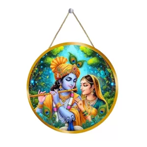 Radha Krishna 12x12 Inch Round Religious Photo Frame | Spiritual Wall Decor For Home Temple, Pooja Room & Office | Divine Wall Art Picture For Worship, Meditation & Gift (F13060) Radha Krishna 12x12 Inch Round Religious Photo Frame | Spiritual Wall Decor For Home Temple, Pooja Room & Office | Divine Wall Art Picture For Worship, Meditation & Gift (F13060)