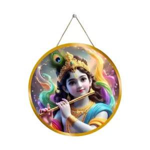 Lord Krishna 12x12 Inch Round Religious Photo Frame | Spiritual Wall Decor For Home Temple, Pooja Room & Office | Divine Wall Art Picture For Worship, Meditation & Gift (F13063) Lord Krishna 12x12 Inch Round Religious Photo Frame | Spiritual Wall Decor For Home Temple, Pooja Room & Office | Divine Wall Art Picture For Worship, Meditation & Gift (F13063)