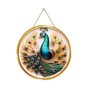 Beautiful Peacock 12x12 Inch Round Religious Photo Frame | Spiritual Wall Decor For Home Temple, Pooja Room & Office | Divine Wall Art Picture For Worship, Meditation & Gift (F13065) Beautiful Peacock 12x12 Inch Round Religious Photo Frame | Spiritual Wall Decor For Home Temple, Pooja Room & Office | Divine Wall Art Picture For Worship, Meditation & Gift (F13065)