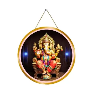 Lord Ganesha 12x12 Inch Round Religious Photo Frame | Spiritual Wall Decor For Home Temple, Pooja Room & Office | Divine Wall Art Picture For Worship, Meditation & Gift (F13088) Lord Ganesha 12x12 Inch Round Religious Photo Frame | Spiritual Wall Decor For Home Temple, Pooja Room & Office | Divine Wall Art Picture For Worship, Meditation & Gift (F13088)