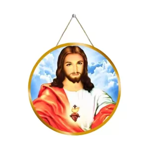 Lord Jesus 12x12 Inch Round Religious Photo Frame | Spiritual Wall Decor For Home Temple, Pooja Room & Office | Divine Wall Art Picture For Worship, Meditation & Gift (F13115) Lord Jesus 12x12 Inch Round Religious Photo Frame | Spiritual Wall Decor For Home Temple, Pooja Room & Office | Divine Wall Art Picture For Worship, Meditation & Gift (F13115)