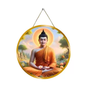 Serene Buddha 12x12 Inch Round Religious Photo Frame | Spiritual Wall Decor For Home Temple, Pooja Room & Office | Divine Wall Art Picture For Worship, Meditation & Gift (F13122) Serene Buddha 12x12 Inch Round Religious Photo Frame | Spiritual Wall Decor For Home Temple, Pooja Room & Office | Divine Wall Art Picture For Worship, Meditation & Gift (F13122)
