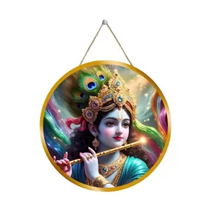 Lord Krishna 12x12 Inch Round Religious Photo Frame | Spiritual Wall Decor For Home Temple, Pooja Room & Office | Divine Wall Art Picture For Worship, Meditation & Gift (F13124) Lord Krishna 12x12 Inch Round Religious Photo Frame | Spiritual Wall Decor For Home Temple, Pooja Room & Office | Divine Wall Art Picture For Worship, Meditation & Gift (F13124)