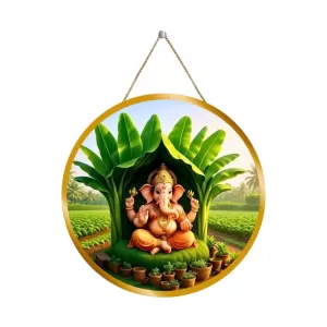Lord Ganesha 12x12 Inch Round Religious Photo Frame | Spiritual Wall Decor For Home Temple, Pooja Room & Office | Divine Wall Art Picture For Worship, Meditation & Gift (F13126) Lord Ganesha 12x12 Inch Round Religious Photo Frame | Spiritual Wall Decor For Home Temple, Pooja Room & Office | Divine Wall Art Picture For Worship, Meditation & Gift (F13126)