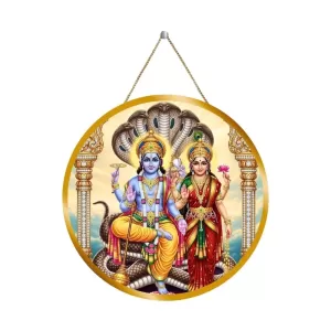 Lord Vishnu Lakshmi 12x12 Inch Round Religious Photo Frame | Spiritual Wall Decor For Home Temple, Pooja Room & Office | Divine Wall Art Picture For Worship, Meditation & Gift (F13138) Lord Vishnu Lakshmi 12x12 Inch Round Religious Photo Frame | Spiritual Wall Decor For Home Temple, Pooja Room & Office | Divine Wall Art Picture For Worship, Meditation & Gift (F13138)