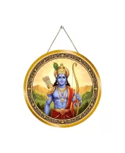 Lord Rama 12x12 Inch Round Religious Photo Frame | Spiritual Wall Decor For Home Temple, Pooja Room & Office | Divine Wall Art Picture For Worship, Meditation & Gift (F13144)