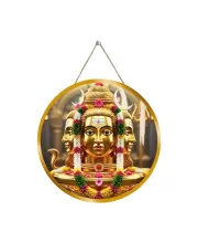 Lord Shiva 12x12 Inch Round Religious Photo Frame | Spiritual Wall Decor For Home Temple, Pooja Room & Office | Divine Wall Art Picture For Worship, Meditation & Gift (F13179)