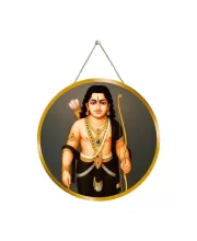 Little Rama 12x12 Inch Round Religious Photo Frame | Spiritual Wall Decor For Home Temple, Pooja Room & Office | Divine Wall Art Picture For Worship, Meditation & Gift (F13183)