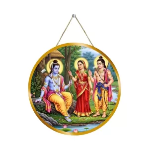 Lord Rama Sita Lakshmana 12x12 Inch Round Religious Photo Frame | Spiritual Wall Decor For Home Temple, Pooja Room & Office | Divine Wall Art Picture For Worship, Meditation & Gift (F13185) Lord Rama Sita Lakshmana 12x12 Inch Round Religious Photo Frame | Spiritual Wall Decor For Home Temple, Pooja Room & Office | Divine Wall Art Picture For Worship, Meditation & Gift (F13185)