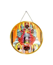 Maa Kali Matha 12x12 Inch Round Religious Photo Frame | Spiritual Wall Decor For Home Temple, Pooja Room & Office | Divine Wall Art Picture For Worship, Meditation & Gift (F13195)
