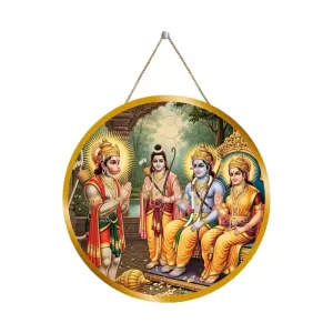 Lord Rama Sita Hanuman Lakshmana 12x12 Inch Round Religious Photo Frame | Spiritual Wall Decor For Home Temple, Pooja Room & Office | Divine Wall Art Picture For Worship, Meditation & Gift (F13214) Lord Rama Sita Hanuman Lakshmana 12x12 Inch Round Religious Photo Frame | Spiritual Wall Decor For Home Temple, Pooja Room & Office | Divine Wall Art Picture For Worship, Meditation & Gift (F13214)