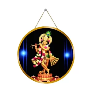 Lord Krishna 12x12 Inch Round Religious Photo Frame | Spiritual Wall Decor For Home Temple, Pooja Room & Office | Divine Wall Art Picture For Worship, Meditation & Gift (F13219) Lord Krishna 12x12 Inch Round Religious Photo Frame | Spiritual Wall Decor For Home Temple, Pooja Room & Office | Divine Wall Art Picture For Worship, Meditation & Gift (F13219)