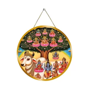 Cow Goddess 12x12 Inch Round Religious Photo Frame | Spiritual Wall Decor For Home Temple, Pooja Room & Office | Divine Wall Art Picture For Worship, Meditation & Gift (F13240) Cow Goddess 12x12 Inch Round Religious Photo Frame | Spiritual Wall Decor For Home Temple, Pooja Room & Office | Divine Wall Art Picture For Worship, Meditation & Gift (F13240)