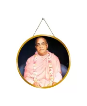 Bhaktivedanta Swami Prabhupada 12x12 Inch Round Religious Photo Frame | Spiritual Wall Decor For Home Temple, Pooja Room & Office | Divine Wall Art Picture For Worship, Meditation & Gift (F13242)