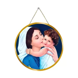 The Mother Of Jesus, With Baby Jesus 12x12 Inch Round Religious Photo Frame | Spiritual Wall Decor For Home Temple, Pooja Room & Office | Divine Wall Art Picture For Worship, Meditation & Gift (F13244) The Mother Of Jesus, With Baby Jesus 12x12 Inch Round Religious Photo Frame | Spiritual Wall Decor For Home Temple, Pooja Room & Office | Divine Wall Art Picture For Worship, Meditation & Gift (F13244)