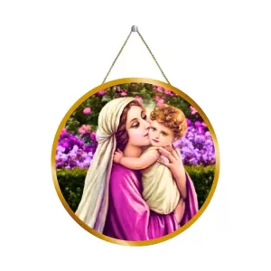Mother Mary 12x12 Inch Round Religious Photo Frame | Spiritual Wall Decor For Home Temple, Pooja Room & Office | Divine Wall Art Picture For Worship, Meditation & Gift (F13249) Mother Mary 12x12 Inch Round Religious Photo Frame | Spiritual Wall Decor For Home Temple, Pooja Room & Office | Divine Wall Art Picture For Worship, Meditation & Gift (F13249)