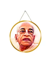 Bhaktivedanta Swami Prabhupada 12x12 Inch Round Religious Photo Frame | Spiritual Wall Decor For Home Temple, Pooja Room & Office | Divine Wall Art Picture For Worship, Meditation & Gift (F13250)