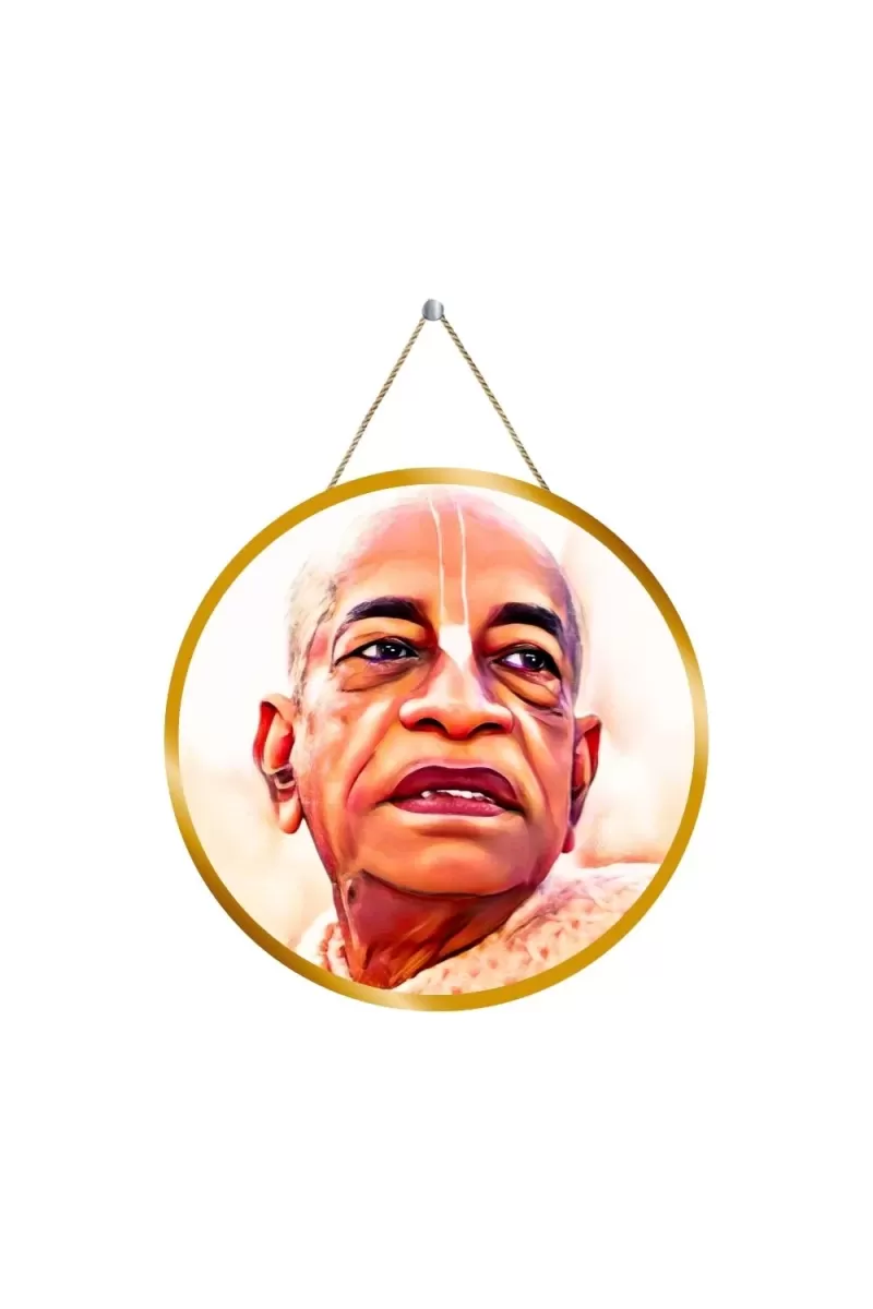 Bhaktivedanta Swami Prabhupada 12x12 Inch Round Religious Photo Frame | Spiritual Wall Decor For Home Temple, Pooja Room & Office | Divine Wall Art Picture For Worship, Meditation & Gift (F13250)