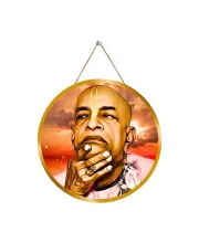 Bhaktivedanta Swami Prabhupada 12x12 Inch Round Religious Photo Frame | Spiritual Wall Decor For Home Temple, Pooja Room & Office | Divine Wall Art Picture For Worship, Meditation & Gift (F13252)