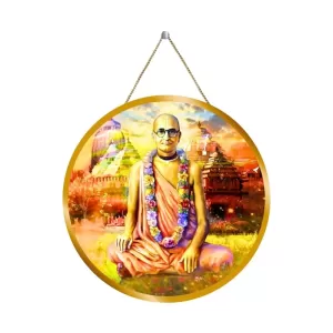 Srila Bhaktisiddhanta Sarasvati Thakura.  12x12 Inch Round Religious Photo Frame | Spiritual Wall Decor For Home Temple, Pooja Room & Office | Divine Wall Art Picture For Worship, Meditation & Gift (F13254)