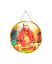 Bhaktivedanta Swami Prabhupada 12x12 Inch Round Religious Photo Frame | Spiritual Wall Decor For Home Temple, Pooja Room & Office | Divine Wall Art Picture For Worship, Meditation & Gift (F13255)