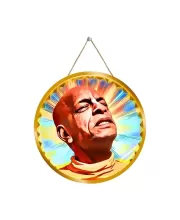 Bhaktivedanta Swami Prabhupada 12x12 Inch Round Religious Photo Frame | Spiritual Wall Decor For Home Temple, Pooja Room & Office | Divine Wall Art Picture For Worship, Meditation & Gift (F13257)