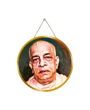 Bhaktivedanta Swami Prabhupada 12x12 Inch Round Religious Photo Frame | Spiritual Wall Decor For Home Temple, Pooja Room & Office | Divine Wall Art Picture For Worship, Meditation & Gift (F13262)