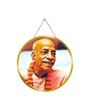 Bhaktivedanta Swami Prabhupada 12x12 Inch Round Religious Photo Frame | Spiritual Wall Decor For Home Temple, Pooja Room & Office | Divine Wall Art Picture For Worship, Meditation & Gift (F13264)