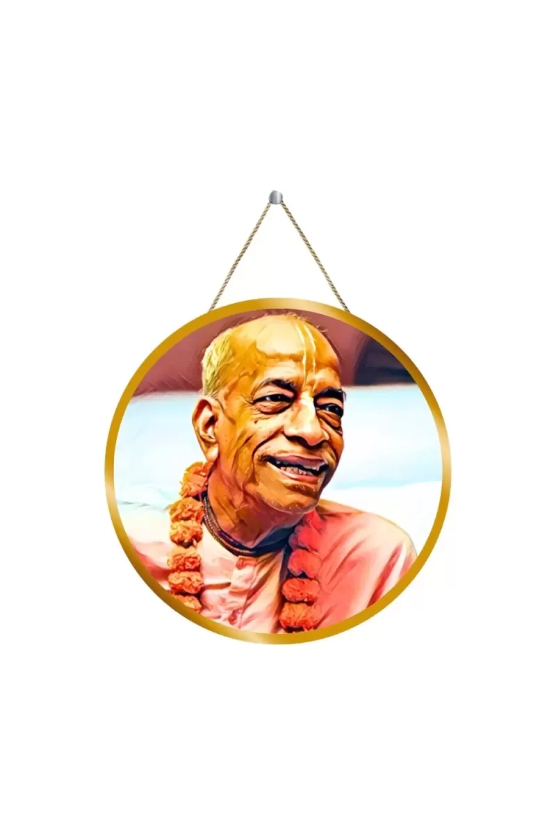 Bhaktivedanta Swami Prabhupada 12x12 Inch Round Religious Photo Frame | Spiritual Wall Decor For Home Temple, Pooja Room & Office | Divine Wall Art Picture For Worship, Meditation & Gift (F13264)