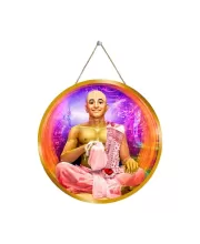 Shri Krishna Chaitanya Mahaprabhu 12x12 Inch Round Religious Photo Frame | Spiritual Wall Decor For Home Temple, Pooja Room & Office | Divine Wall Art Picture For Worship, Meditation & Gift (F13268)
